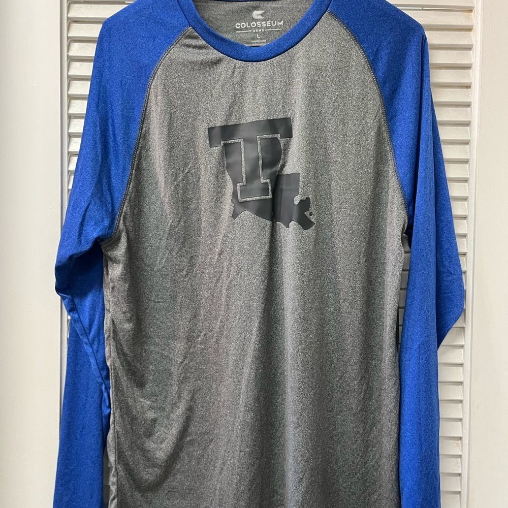 Colosseum Blue and Gray Men's Shirt✨TECH BULLDOGS✨L